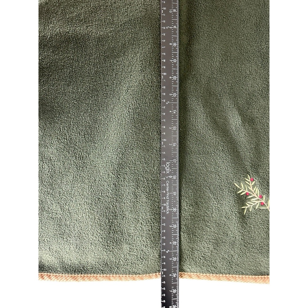 Christopher & Banks Fleece Jacket Women's L Green Embroidered Pine Tree Nature - Picture 6 of 6